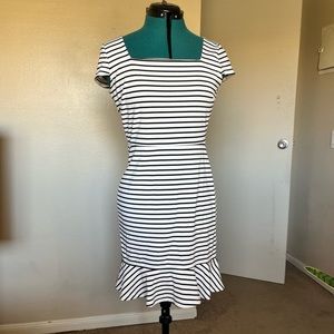Striped banana republic dress, mermaid bottom